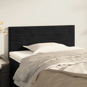 Testiera-Testata-Testiera Decorativa Nera 80x5x78/88 cm in Velluto 850923