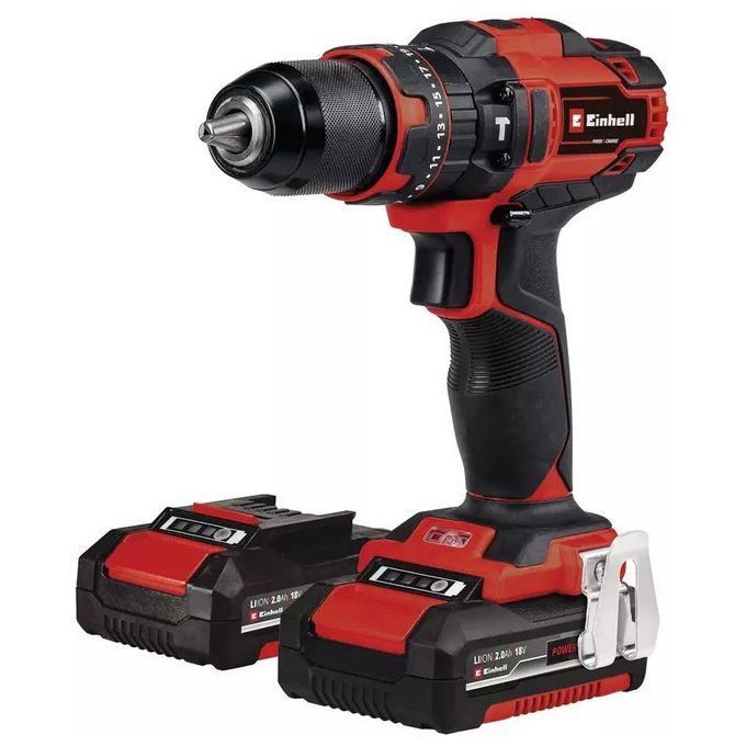 Einhell TE-CD 18/40 24000 Giri/min Senza chiave 1,46 kg Nero, Rosso