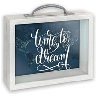 ZEP SMITH salvadanaio Bianco Vetro, MDF, Lana 1 pz