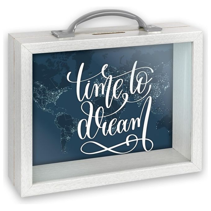 ZEP SMITH salvadanaio Bianco Vetro, MDF, Lana 1 pz