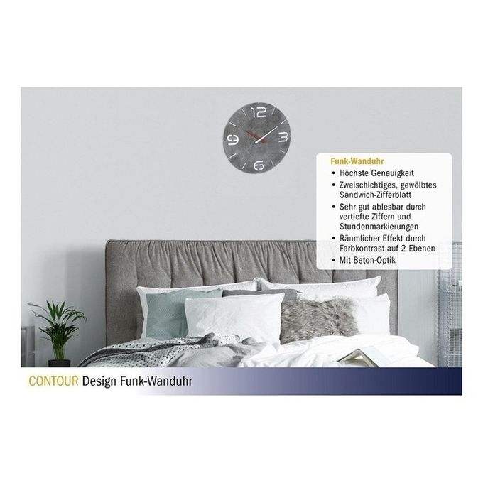 TFA-Dostmann 60.3536.15 wall/table clock Parete Rotondo Grigio, Bianco