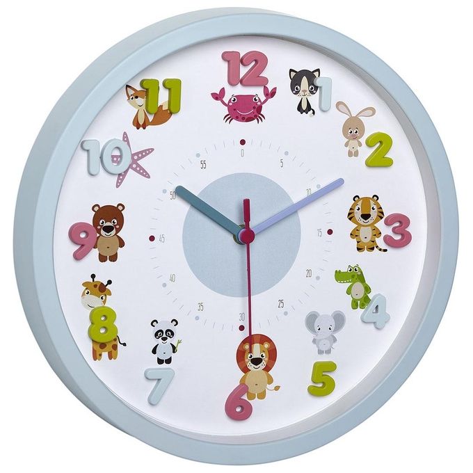 TFA-Dostmann 60.3051 Parete Quartz clock Cerchio Blu, Verde, Rosa