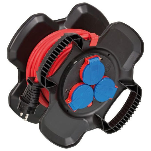 Brennenstuhl 1169710100 prolunghe e multiple 10 m 3 presa(e) AC Esterno Nero, Rosso