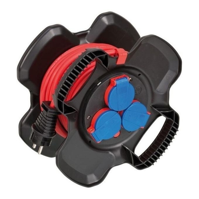 Brennenstuhl 1169710100 prolunghe e multiple 10 m 3 presa(e) AC Esterno Nero, Rosso