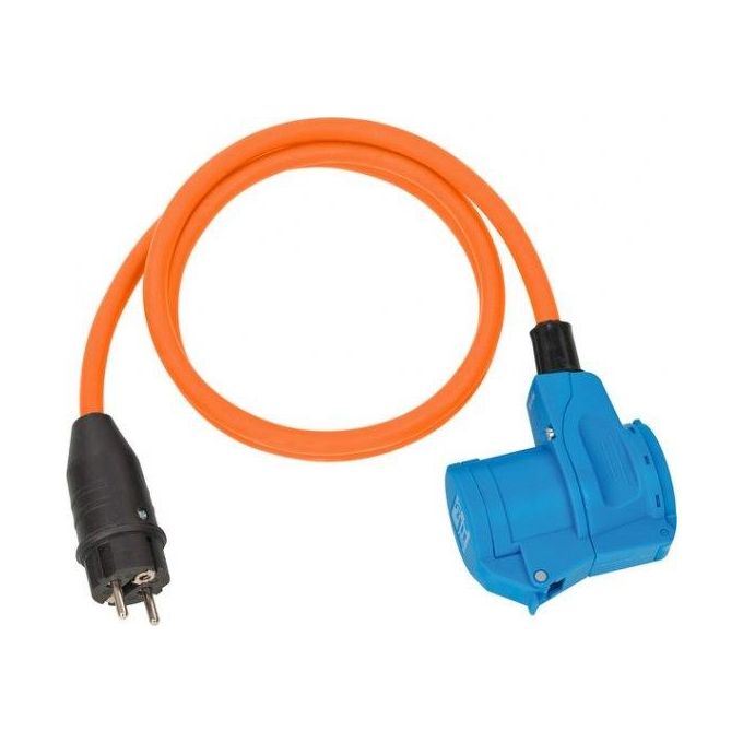 Brennenstuhl 1132910525 prolunghe e multiple 1,5 m 1 presa(e) AC Esterno Nero, Blu, Arancione