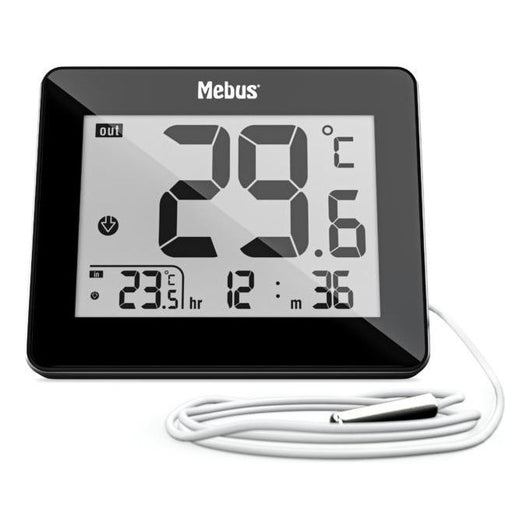 Mebus 48432 termometro Termometro da ambiente elettronico Interno/esterno Nero