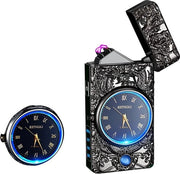 Aansteker a batteria USB con doppia antenne - Aansteker plasma per uomo e donna - Confezione regalo - Nero