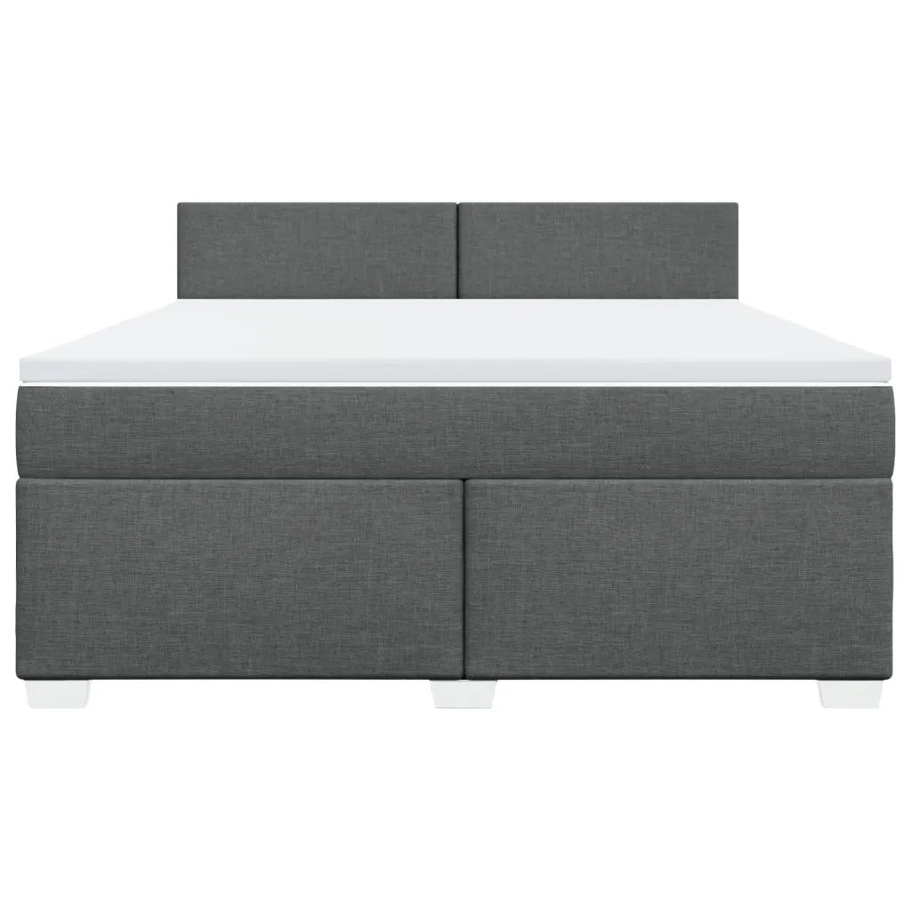 Giroletto a Molle con Materasso Grigio Scuro 180x200 cm Tessuto 3285961