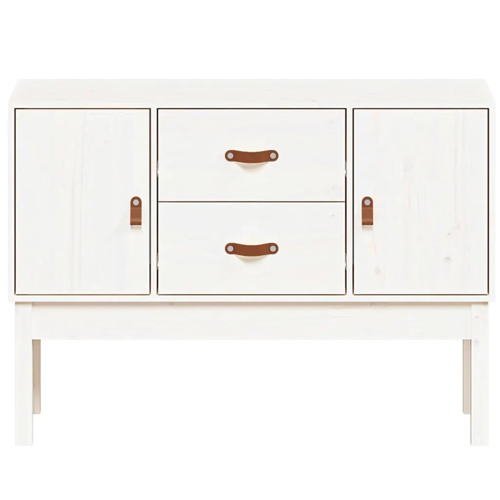 Credenza | Madia | Buffet da pranzo | Armadio da pranzo Bianca 110x40x78 cm in Legno Massello di Pino