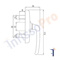 Maniglia cremonese Micro Lavaal per apertura esterna 04800