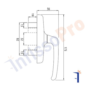 Maniglia cremonese Micro Lavaal per apertura esterna 04800