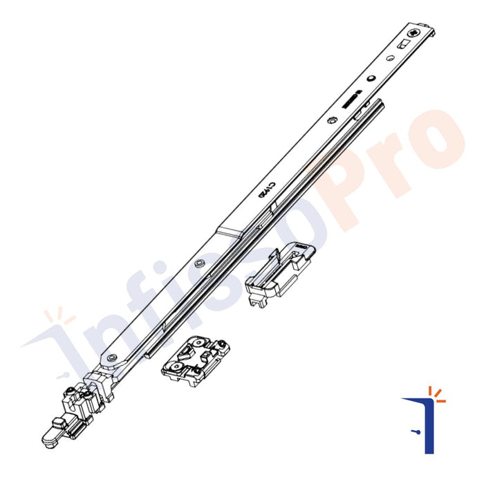 Braccio per anta ribalta T2 microventilazione per profili R40 04230 Giesse