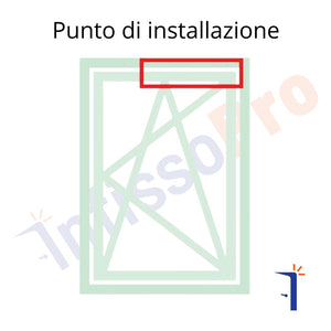 Braccio per anta ribalta T1 microventilazione per profili R40 04229 Giesse