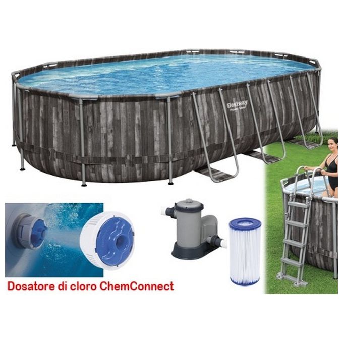 Bestway Piscina Fuori Terra Power Steel 610x366x122cm