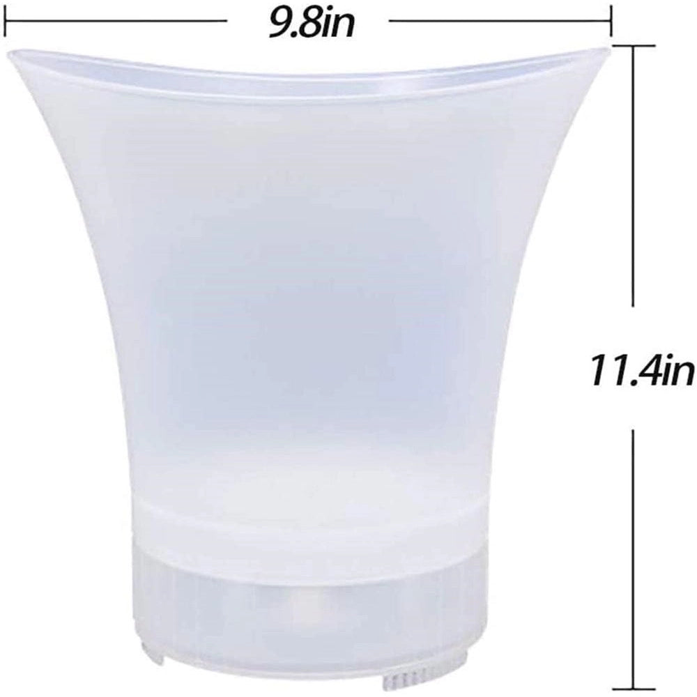Trade Shop - Secchiello Per Ghiaccio A Led Altoparlante Bluetooth Wireless Portatile Spiaggia Feste -