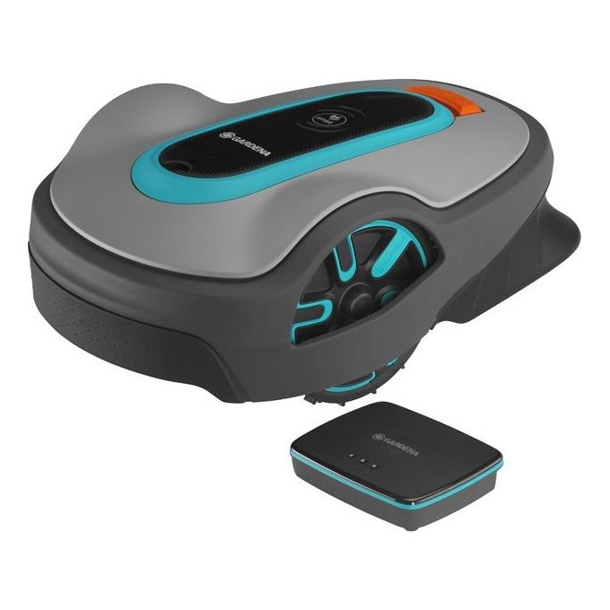 Gardena smart SILENO life Tagliaerba robotizzato Batteria Nero, Blu, Grigio