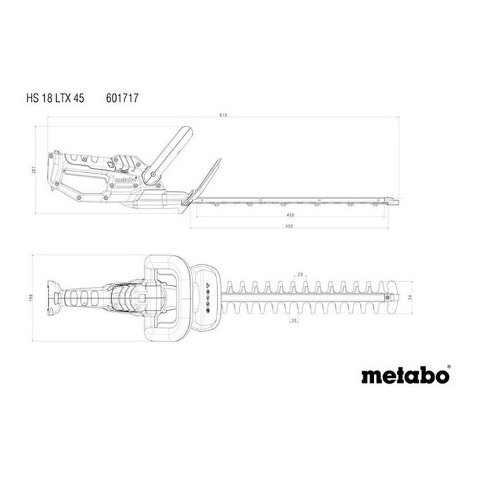 Metabo HS 18 LTX 45 Doppia lama 2 kg