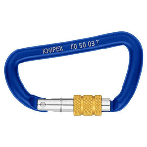 Knipex 00 50 03 T BK moschettone da scalata Moschettone di blocco A forma di D Alluminio Blu 2 pz