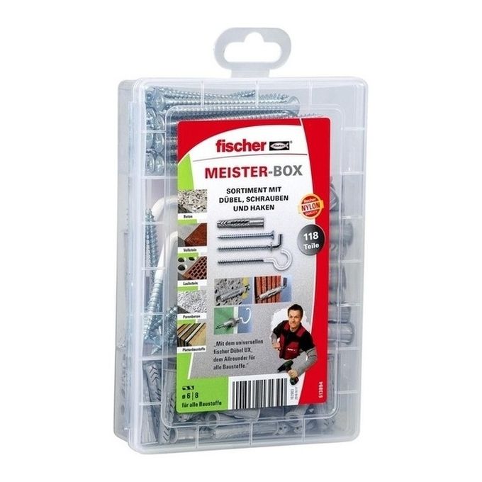 Fischer MEISTER-BOX UX 75 pz Kit di viti e tasselli a muro