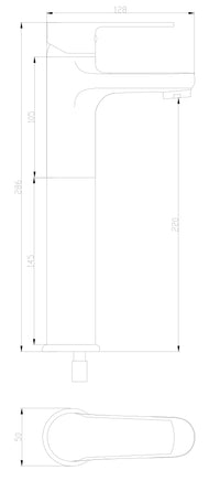 Miscelatore lavabo alto