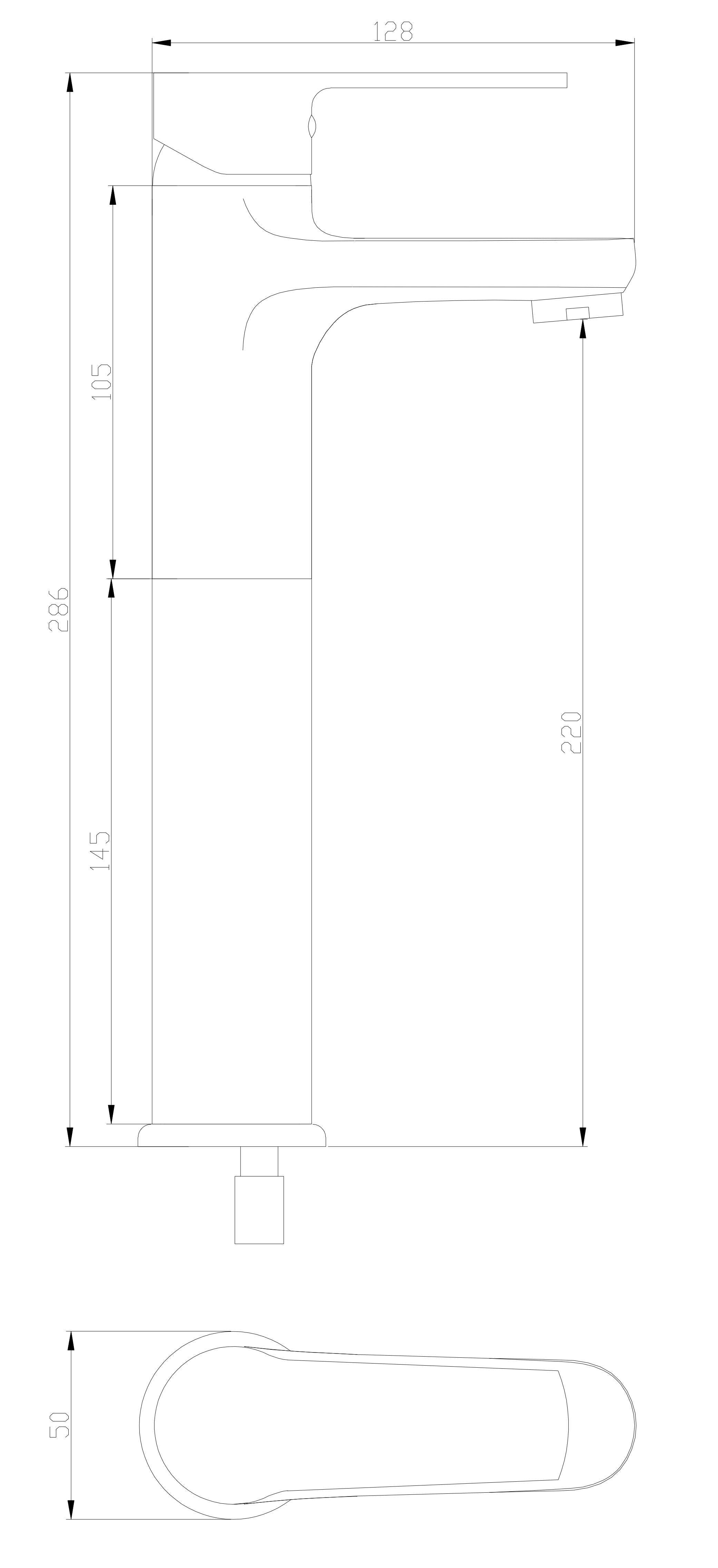 Miscelatore lavabo alto