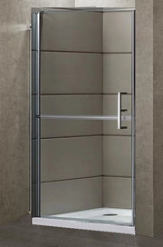 Box Porta Doccia Cristallo 6 mm Apertura Battente Esterna Diviso in 2 Senza Guide - Misura: 100 x h190 cm