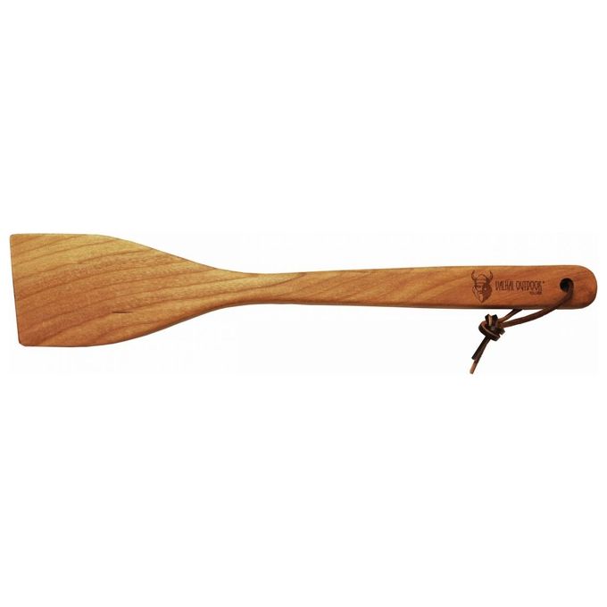 Char-Broil Spatola in Legno di Ciliegio con Cordino in Pelle