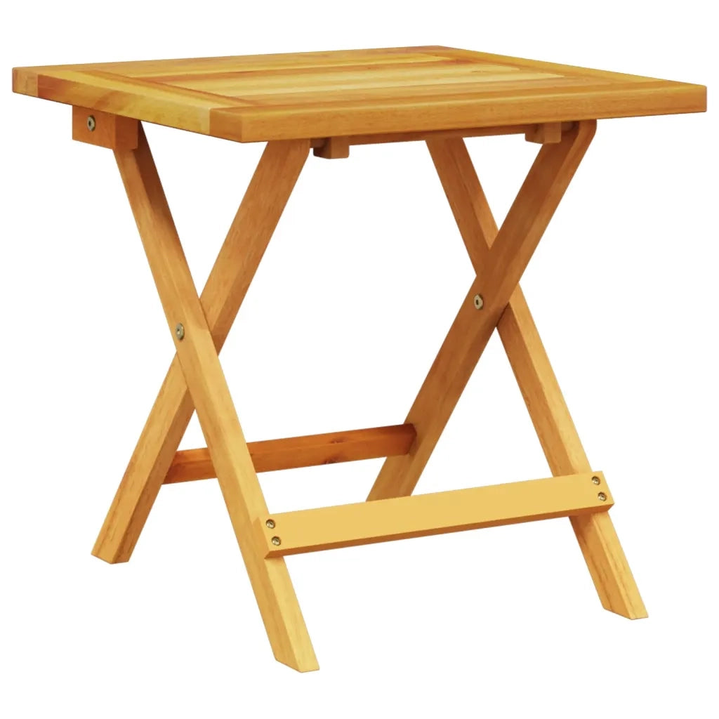 Lettino Prendisole con Cuscino e Tavolino Legno Massello Acacia 3206363