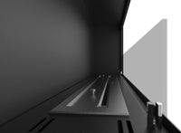 Camino a Bioetanolo da Parete/Incasso 150x49 cm Frame 1500 Inox con Vetro