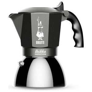 Bialetti Brikka Induction Moka Nero, Acciaio inossidabile