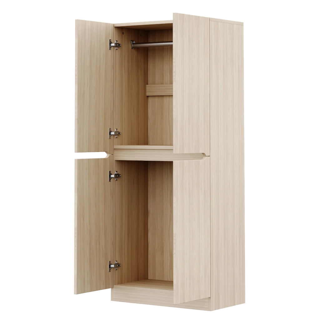 Armadio ULEVR 70x40x170 cm a 2 ante con vano appendiabiti e scomparti interni