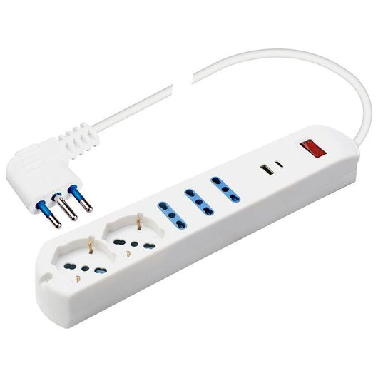 Poly Pool PP2535 prolunghe e multiple 1,5 m 5 presa(e) AC Interno Bianco