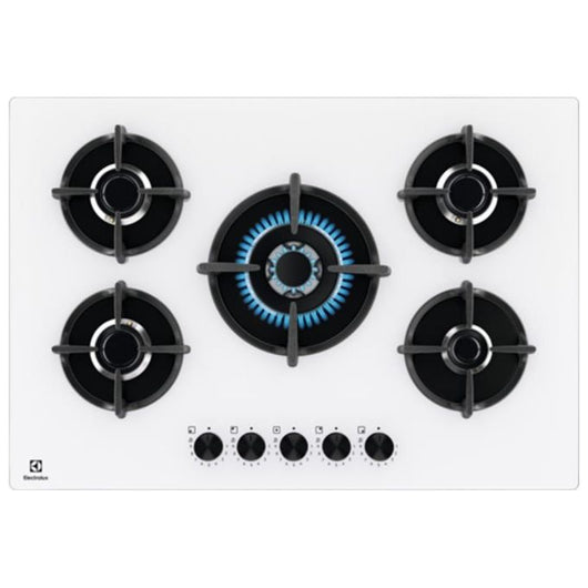 Electrolux EGG75372W Bianco Da incasso 75 cm Piano cottura a gas su vetro 5 Fornello(i)