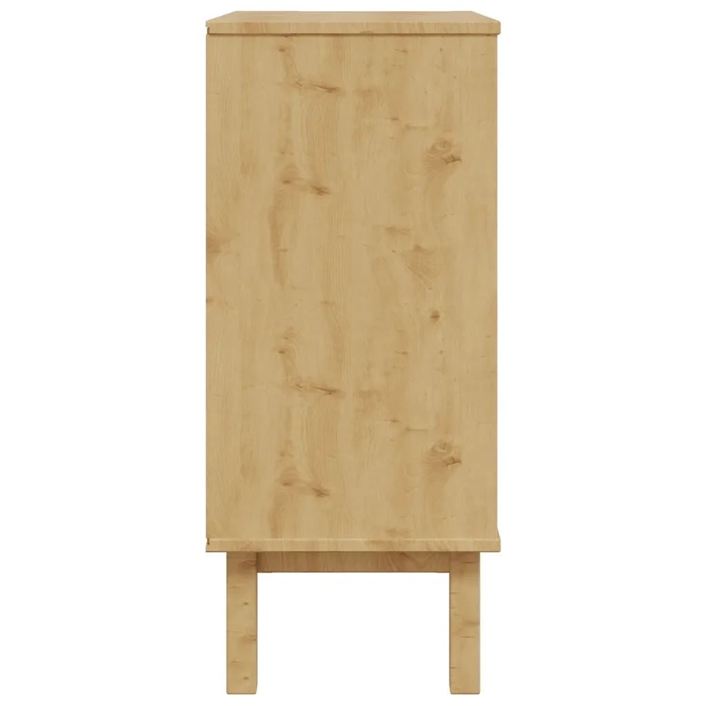 Cassettiera OTTA Marrone e Grigio 76,5x39,5x90 cm Legno di Pino 348583