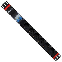 WP WPN-PDU-G02-06 unità di distribuzione dell'energia (PDU) 6 presa(e) AC 1U Nero, Rosso