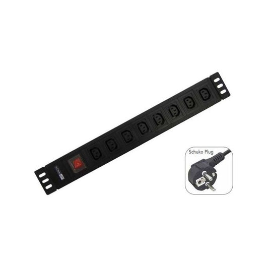 WP WPN-PDU-G05-08 prolunghe e multiple 2 m 8 presa(e) AC Nero