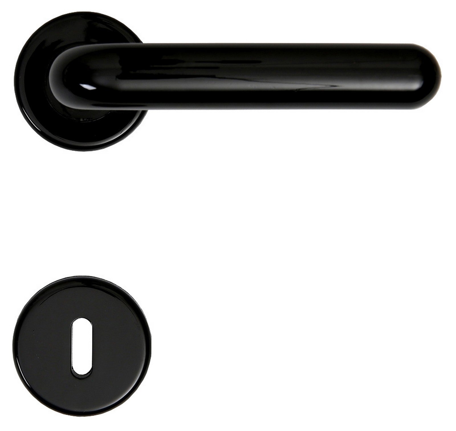 maniglia margherita c/rosetta col. nero cod:ferx.19197