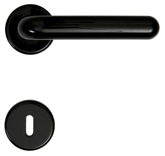 maniglia margherita c/rosetta col. nero cod:ferx.19197