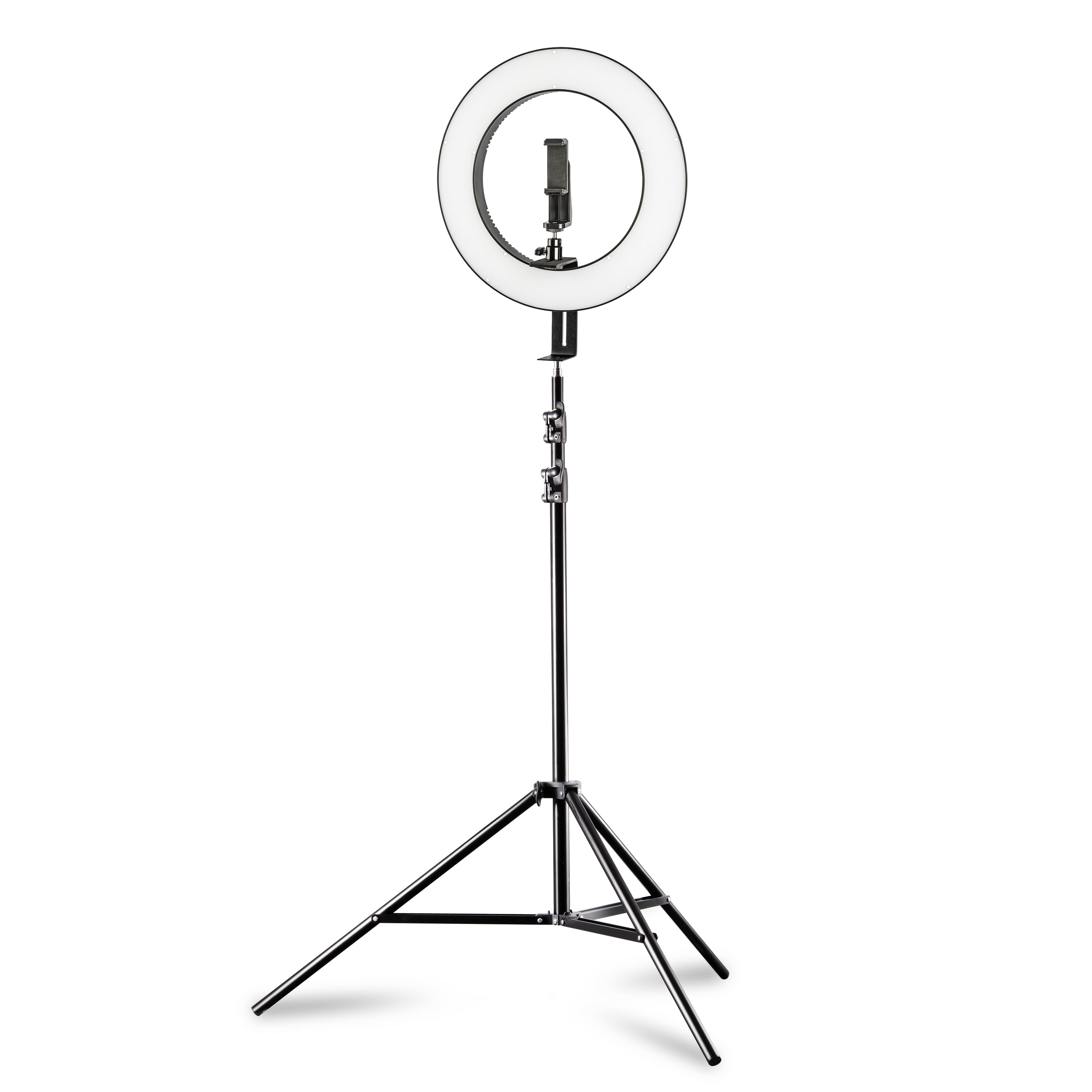 Ring light a LED 380 Bi-Color dimmerabile 23W, Luce ad anello con treppiedi fotografico, per foto e video, incl. accessori