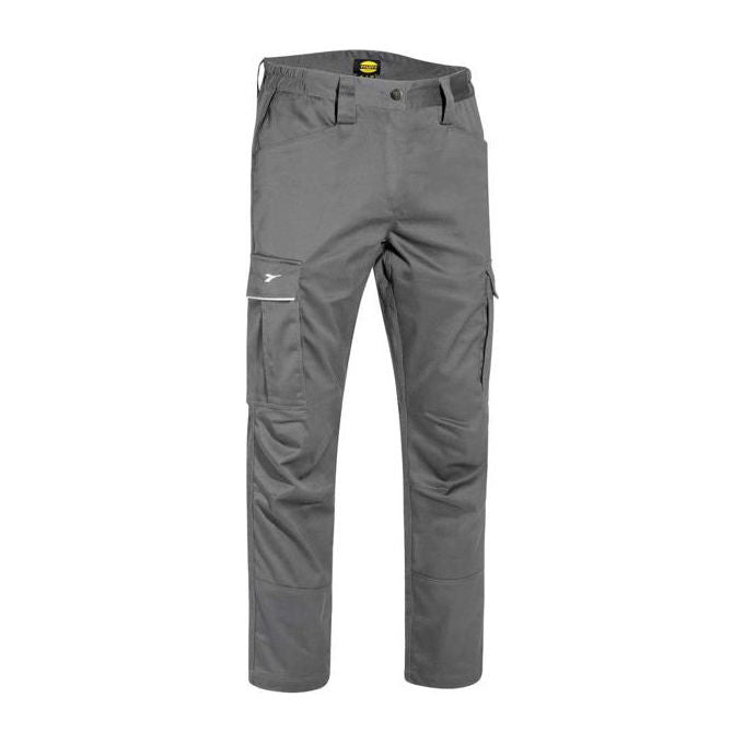 Diadora Pantalone Cotone Grigio Taglia XXL Stretch Cargo