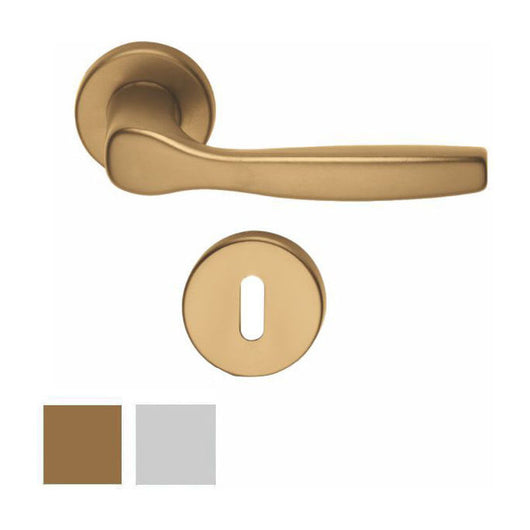 Brialma Maniglia Ginevra Alluminio Argentato Rosetta 8cm