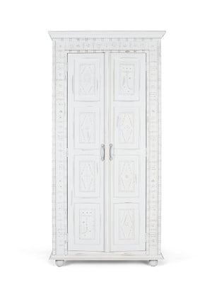 Armadio a 2 ante fatto a mano in legno di mango