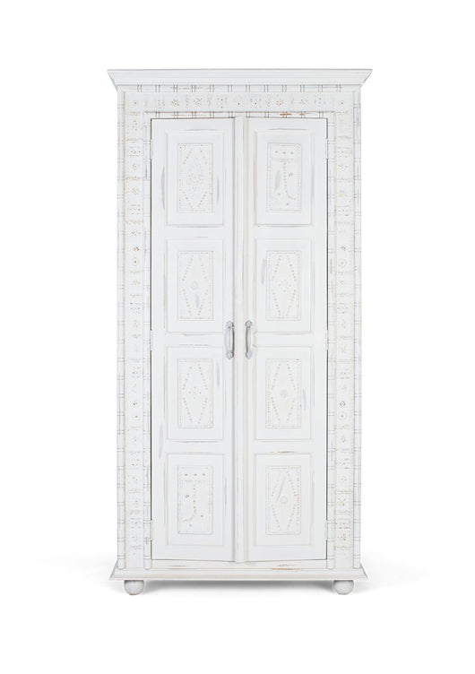 Armadio a 2 ante fatto a mano in legno di mango