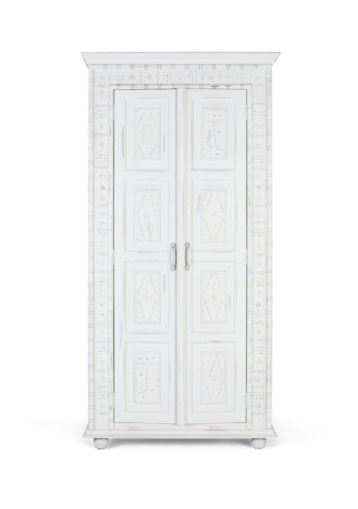 Armadio a 2 ante fatto a mano in legno di mango