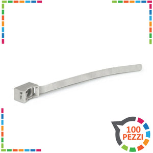 Clips fissatubo a fascetta per tubi diam da 16 a 32 mm 100pz muro parete fascia