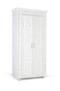 Armadio a 2 ante fatto a mano in legno di mango