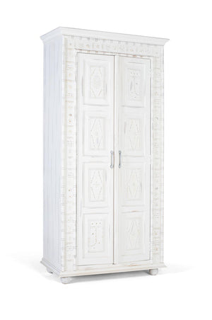 Armadio a 2 ante fatto a mano in legno di mango