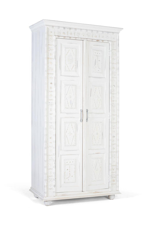 Armadio a 2 ante fatto a mano in legno di mango