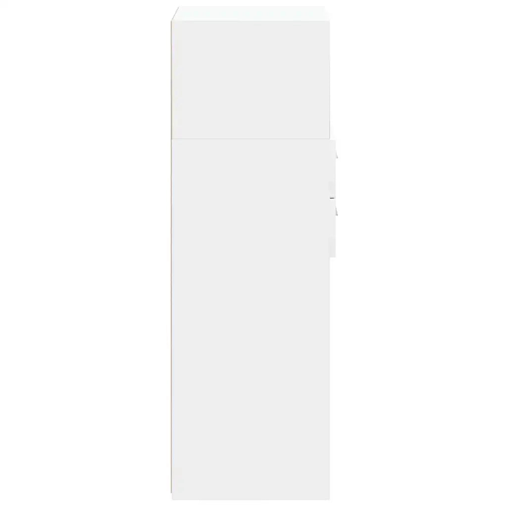 Credenza Bianca 30x42,5x124 cm in Legno Multistrato 846152