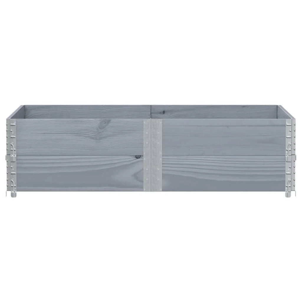 Fioriera rialzata per piante fiori terrazza giardino 150 x 100 cm legno di pino massiccio grigio 02_0037418